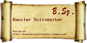 Baszler Szilveszter névjegykártya